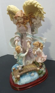 Vintage Ashley Belle NE5202 Resin 'Guardian Angel' Large 15" Figurine - Picture 1 of 10