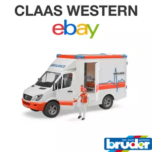 Ambulancia Bruder MB Sprinter con conductor 02536 - Imagen 1 de 1
