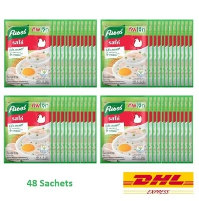 Knorr Instant Porridge Congee Gusto Pollo Riso Gelsomino Delizioso Set 48 Confezioni - Immagine 1 di 3