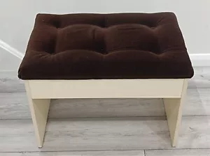 70s Vintage Vanity Dressing Room Table Stool Chair Piano Seat - Picture 1 of 7