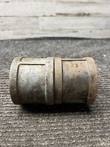 Lot of 2 NOS 2-1/2" Galvanized NPT Threaded Pipe Coupling