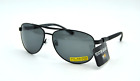 Foster Grant Men's POLARIZED Black Aviator Sunglasses COLE POL 100% UV