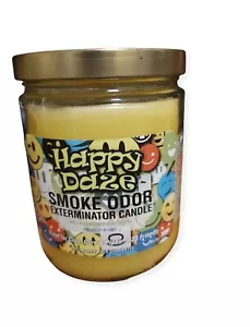 Smoke Odor Exterminator Aroma Candle Jar - Deodorizing Happy Daze Candles - Picture 1 of 1