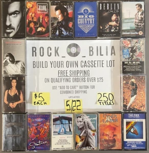 ALL $5 80's-90's ROCK POP BUY 5 & GET FREE SHIPPING BUILD YOUR CASSETTE TAPE LOT - Picture 1 of 271
