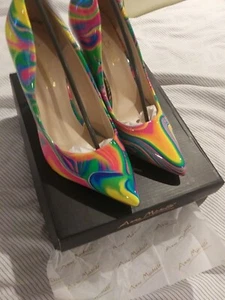 Decolte Neon Staletto Multicolore Anne Michelle 8,5 - Foto 1 di 8