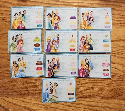 Disney Encantado Cupcake Fiesta Juego Piezas de Repuesto 10 Tarjetas Cupcakes Azules... Foto 1 de 2