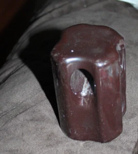 "Aislador de porcelana/cerámica marrón - 4 1/4"" H" - Imagen 1 de 1