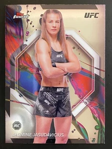 Jasmine Jasudavicius 2024 Topps Finest UFC Common Rookie Chrome Card #23 - Picture 1 of 2
