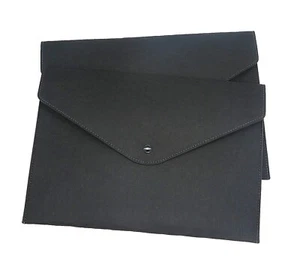 2 Filz Dokumententaschen DIN A4 Dokumentenmappe Schwarz Ordner Büro Schule - Bild 1 von 8