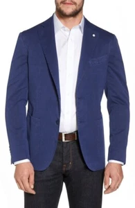 L.B.M. 1911 Men's Classic Fit Cotton & Silk Blazer Jacket Navy Blue Sz. 56R (46) - Picture 1 of 6