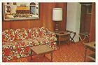 Downtown Motel Austin Minnesota Mn Cable T-V Orange Flower Couch Post Card