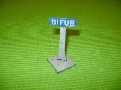 ÔPANNEAU INDICATEUR BIFUR TOUT METAL  POUR TRAINS O BING-MARKLIN-HORNBY-JEP - Photo 1/3