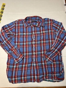 Polo Ralph Lauren Manga Larga Abotonada Franela Hombre’s XL Multicolor Cuadros - Imagen 1 de 15