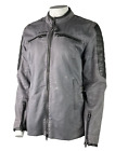 ICON MH1000 US Women’s Large Gray Textile + Leather Motorcycle Jacket Sport Fit