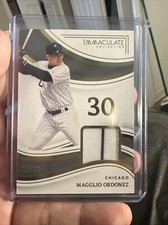 2023 Panini Immaculate Magglio Ordonez Duel Jersey Numbers 30 Pinstripe #16/30