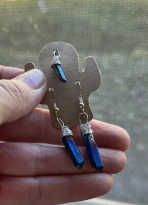 Titanium Quartz Earrings and necklace charm - Image 1 of 4