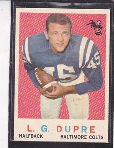 1959  L.G. DUPRE - Topps Football Card -# 163 - Baltimore Colts - Vintage