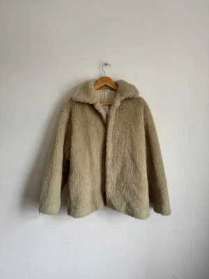 NWT Auralee AW21 Jacket in Beige Wool-Blend Fleece, 0 - Image 1 of 4