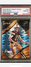 2023 PSA 10 Select Draft Picks Josh Allen #26/26 Neon Orange Pulsar