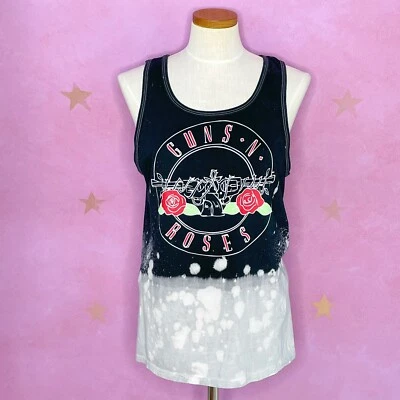 Guns N Roses tie dye lavado ácido bloque de color gráfico unisex tanque talla mediana Foto 1 de 4