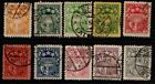 Latvia 1923 Coat of Arms selection to 50s SG100, 105a, 107, 110, 129, on Used