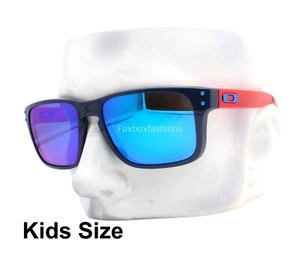 Oakley Youth Fit Sunglasses OJ9007-0553 Holbrook XS Blue Mirror Red Kids Size - Picture 1 of 9