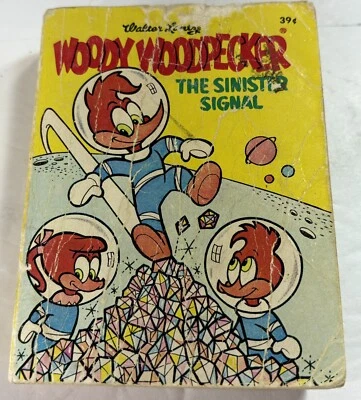 Vintage Woody Woodpecker Book The Sinister Signal 1969 Paperback Big Little Book Foto 1 de 4