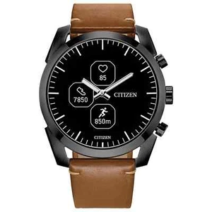 Citizen CZ Smart Hybrid Black Dial Men's Leather Gen-2 Smartwatch JX2017-05E - Imagen 1 de 15