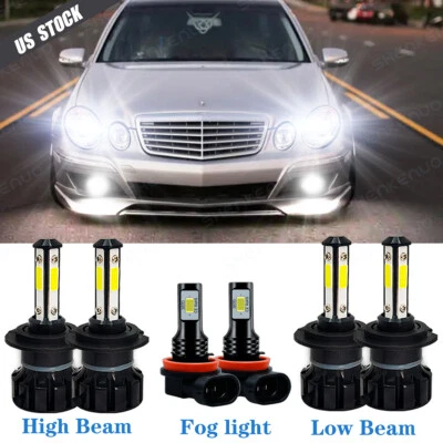 For Mercedes-Benz E350 B200 2008-2009 2010 2011 LED Headlight Bulbs+Fog Lamp - Image 1 of 4