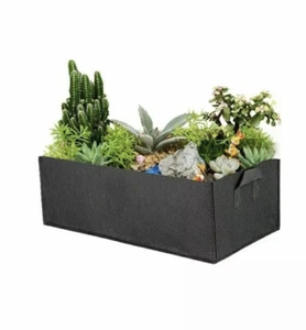 Rectangle Planting Bag Garden Grow Planter Pouch Root Container Flowerpot Decor - Picture 1 of 6