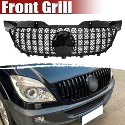 Parrilla de parachoques delantero GTR 2009-2013 negra para Mercedes Benz W906 Sprinter. Foto 1 de 4