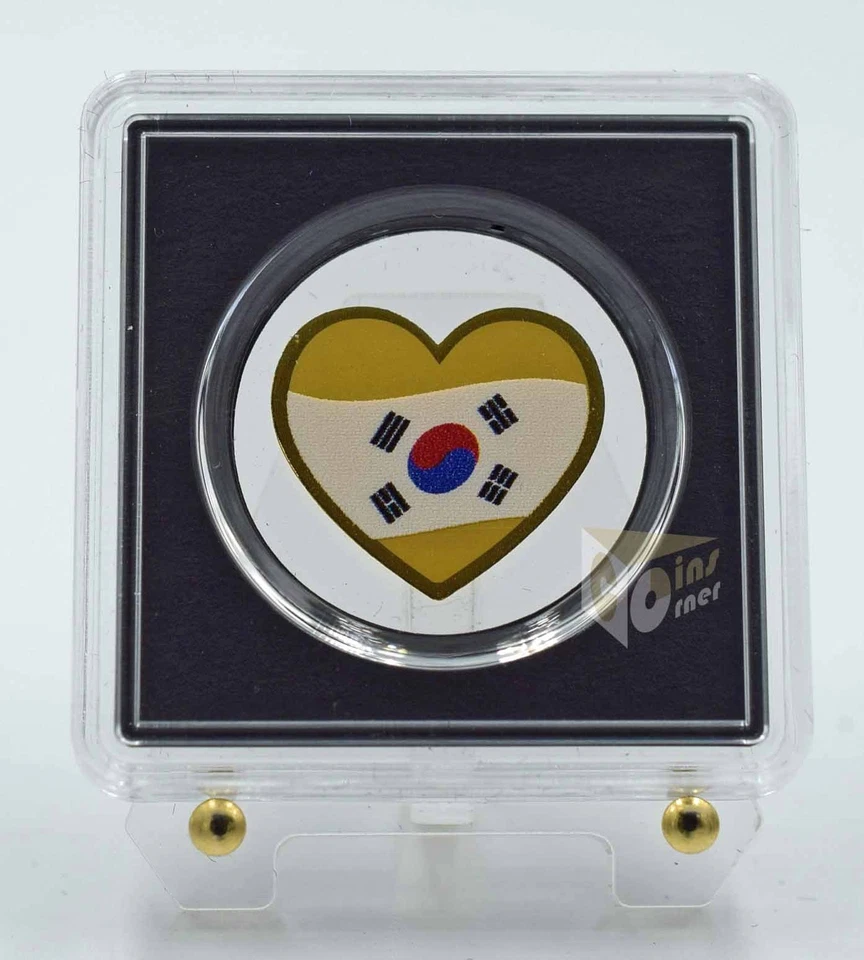Corea del Sud a forma di cuore 1/1000 oz 999 moneta d'oro 3000 franchi Ciad - Immagine 1 di 4