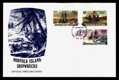 DR WHO 1982 ISLA NORFOLK FDC NAUFRAGIO CACHET COMBO R16299 Foto 1 de 2