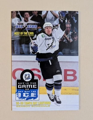 1998-99 Tampa Bay Lightning NHL HOCKEY POCKET SCHEDULE  🥅🏒 - Image 1 of 2