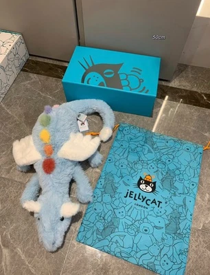 Jellycat 50cm Blue Sky Dragon - Huge Plush Fantasy Toy - Ultra Soft & Cuddly
