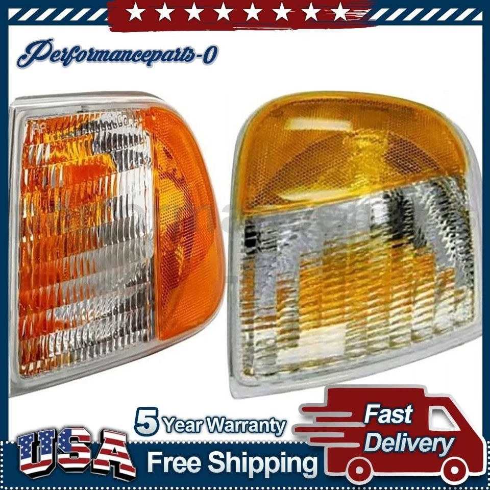 Conjunto de luz de seta/estacionamento dianteiro TYC compatível com Ford Expedition 1997-2002 - Imagem 1 de 4