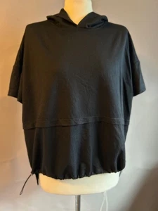 L'Eccove Helsinki Black Jersey Short Sleeve Hoodie - Size L/XL - Picture 1 of 5
