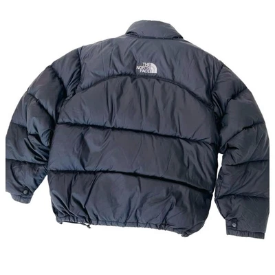 Rare THE NORTH FACE Center Logo 700FP Nuptse Down Jacket Black L Vintage F/S - Image 1 of 4