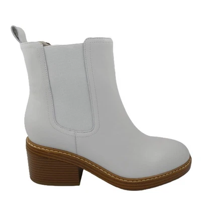 Botas Marc Fisher Cuero Modestia Tacón Bloque Chelsea Pull On Para Mujer EE. UU.:9 Foto 1 de 4