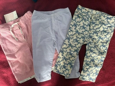 New NWOT Toddler Girls Pants Jeans 3 Pair Size 12 To 18 Months - Image 1 of 2