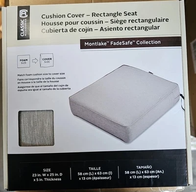 Accesorios Clásicos Montlake Cojín Exterior Resistente al Agua - 23x25x5 - NUEVO Foto 1 de 2