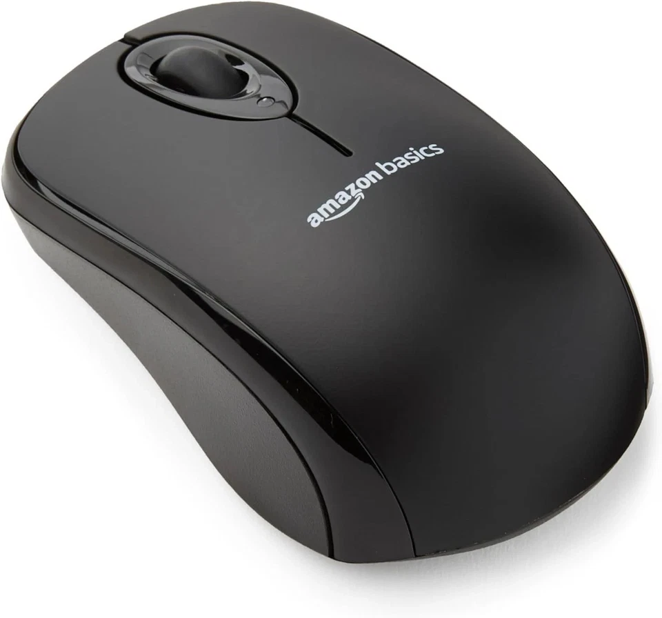 Pacote com 30 Amazon Basics 2.4 Ghz mouse óptico sem fio computador nano receptor USB - Imagem 1 de 4
