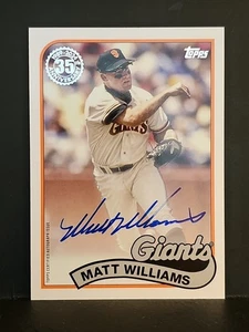 2024 Topps '89 Topps Autographs Matt Williams AUTO GIANTS - Picture 1 of 2