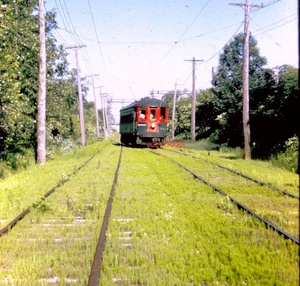 #716 CNSM North Shore Electroliner Escena LAKE BLUFF, DIAPOSITIVA IL 6-62 - Imagen 1 de 1