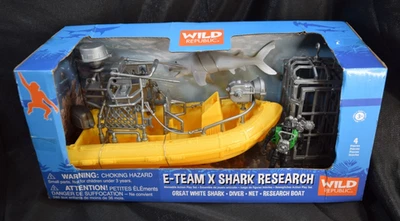 Wild Republic E-Team X Shark Set Playset Action Figure Shark Boat Diving Cag - Image 1 of 4