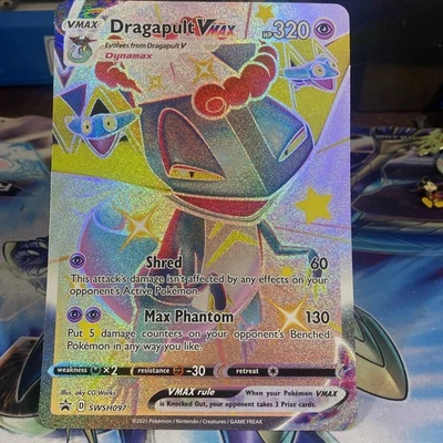 Pokémon TCG Dragapult VMAX SWSH097 Shiny Full Art Promo Jumbo Card - Image 1 of 2