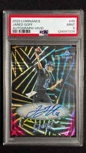 Panini Luminance Jared Goff Vivid 2025/10 autógrafo SP automático #49 PSA 9 Lions - Imagen 1 de 3