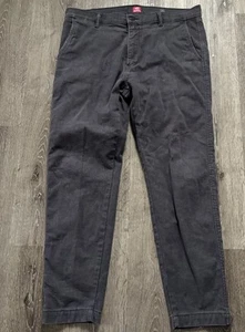 Levis XX Chino Pants Mens 36(38)x30 Black Stretch Straight Standard Taper Hemmed - Picture 1 of 12