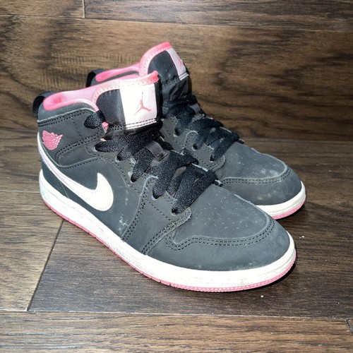 Nike Air Jordan 1 Mid PS nero rosa digitale bianco schiuma 640737 066 taglia 1 anno