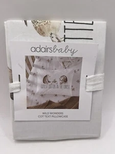 Adair’s Baby Wild Wonders Cot Text Pillowcase Slip New Forest Animals Critter - Picture 1 of 4
